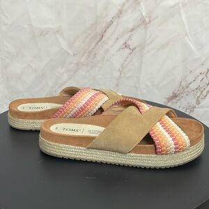 Toms Natural Paloma Braided Flat Sandals